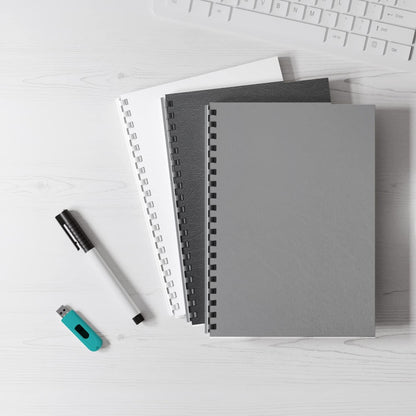 Binditek 50 Pack Plastic Binding Comb Spines, 7/8 Inch Diameter, 190 Sheet Capacity, 19 Ring, for Letter Size, Black, for Students and Coworkers