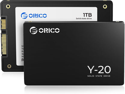 ORICO 1TB SATA SSD 2.5 Inch Internal Solid State Drive, Read Speed up to 500MB/s, SATA III 6Gbps for Desktop Laptop NAS DIY External Drive - Y20