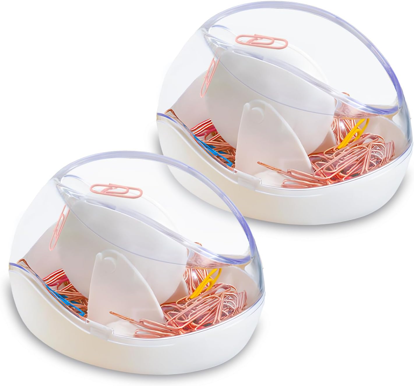 2 Pack Paper Clip Holder,Magnetic Paper Clip Holder for Desk, Non-Slip Stability Design, Unique Magnetic Design for Neatness, Cute Office Supplies for Desk Organizer