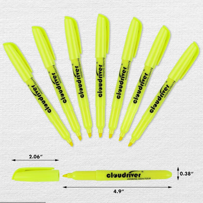 cloudriver Yellow Highlighters, Bulk Pack Of 120, Bright Color Highlighter, Chisel Tip, Quick Drying Ink, Highlighters Suitable For Home, School, Office And Shop