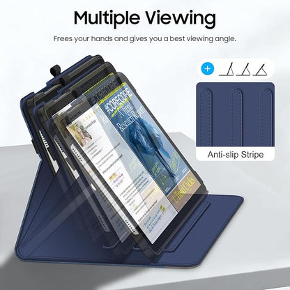 Fintie Case for Samsung Galaxy Tab A9 Plus/A9+ 5G 11 Inch 2023 Model (SM-X210/X216/X218), Multi-Angle Viewing Smart Stand Back Cover with Pocket Auto Wake/Sleep, Denim Indigo