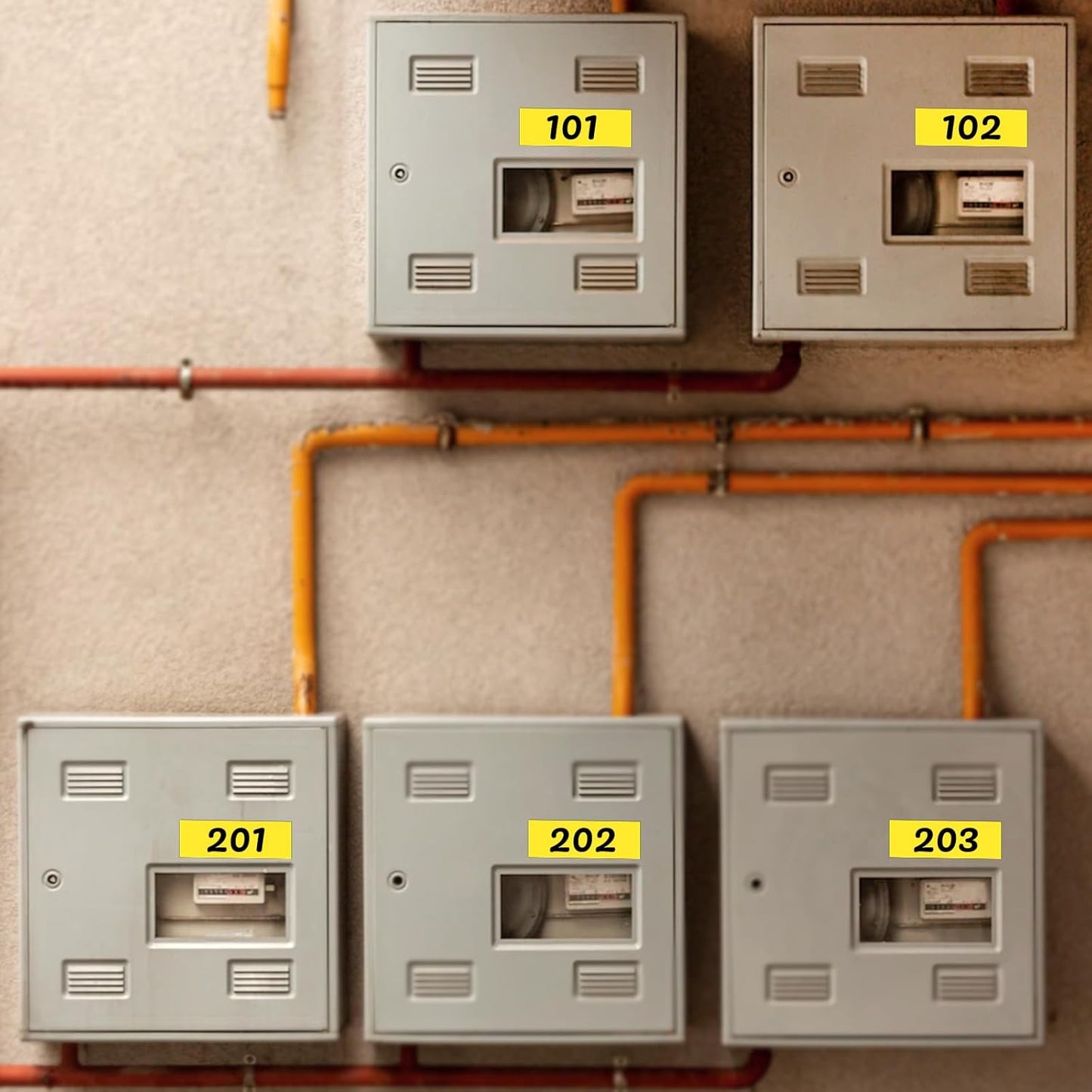 Yellow Rectangle Stickers 3 x 1 Inch Color Coding Labels Vinyl Roll Self-Adhesive Waterproof Removable 500 PCS