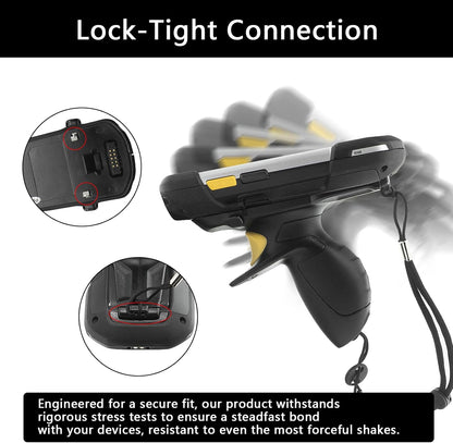 Trigger Handle for Zebra Symbol TC70 TC72 TC75 TC77 TC70x TC75x Handheld Barcode Scanner Mobile Computer - P/N: TRG-TC7X-SNP1-02 TRG-TC7X-SNP1-01 Secure Snap-On Design