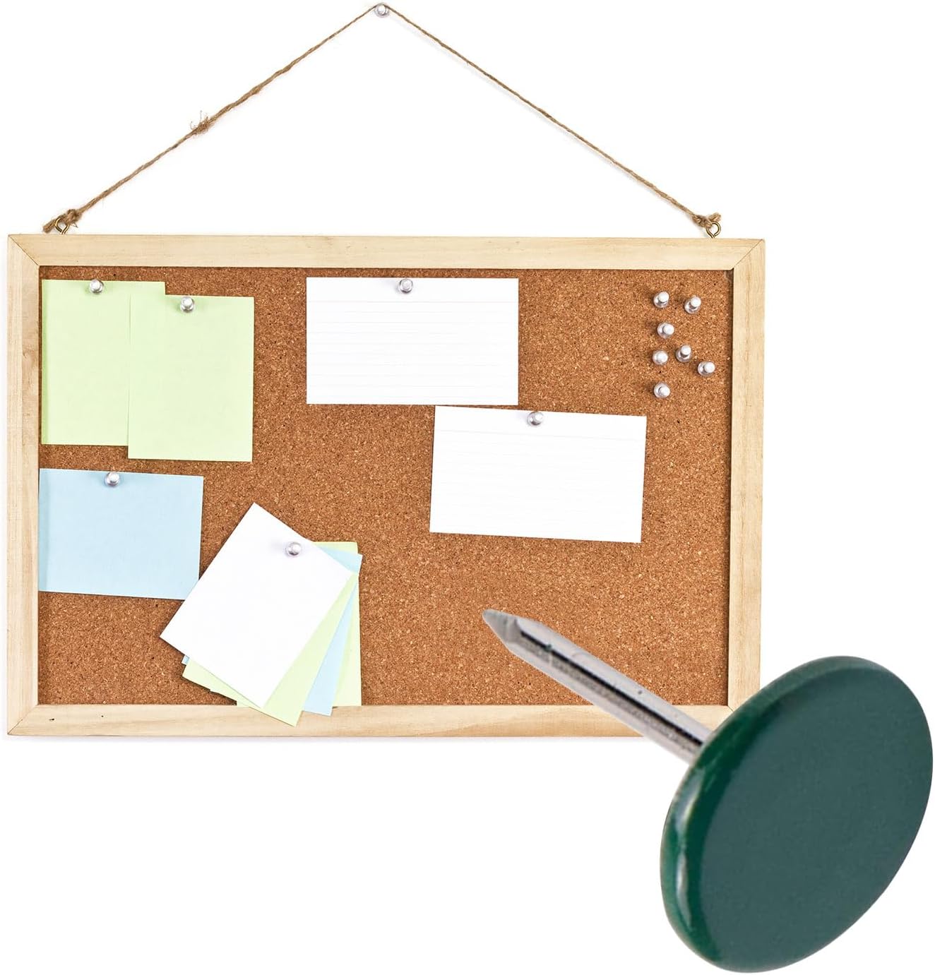 100Pcs Flat Head Upholstery Tacks Home Furniture Decor Tack Upholstery Nails Flat Push Pins Flat Thumb Tacks Green (11mmx17mm)