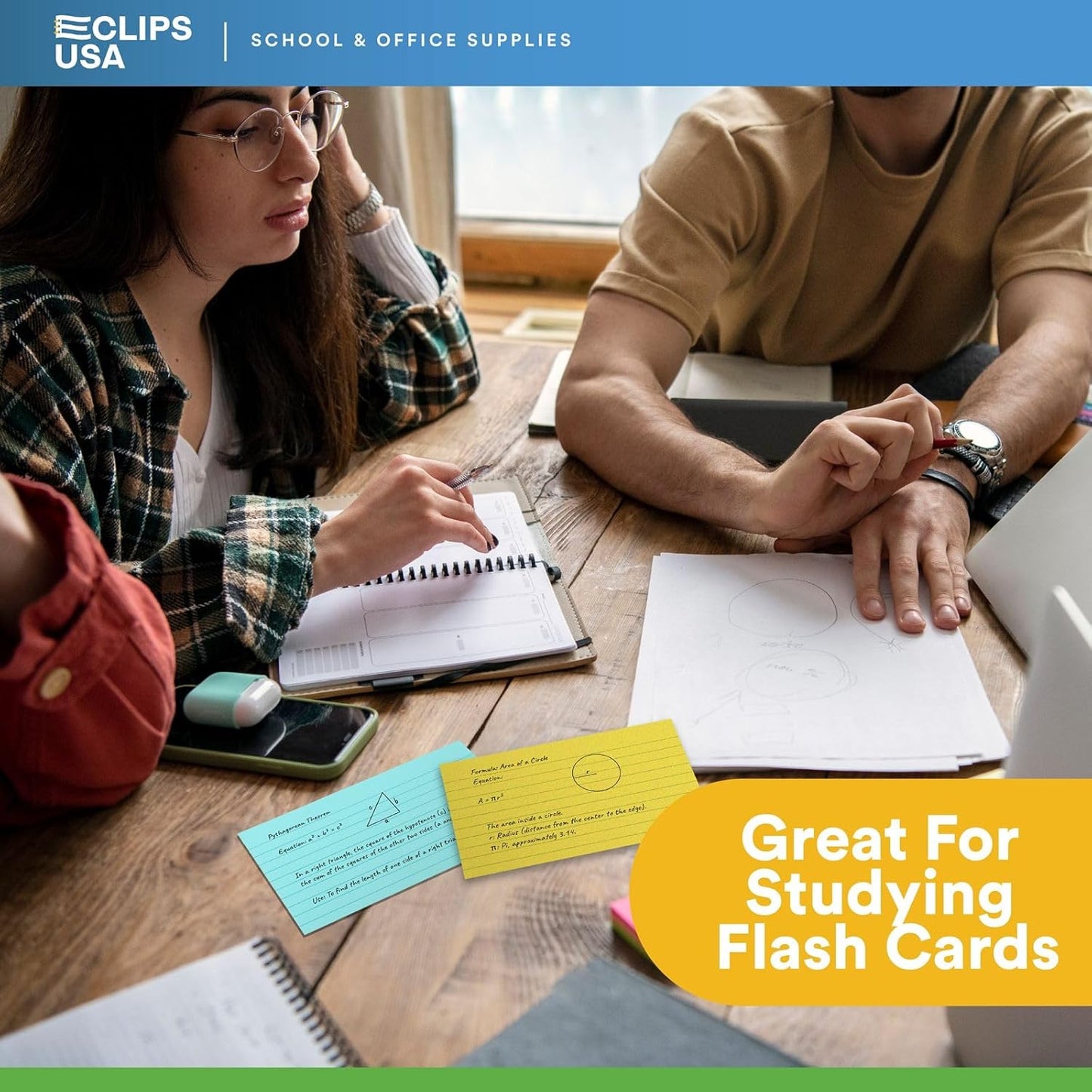 Index Cards 3x5 Bulk (600 Cards, Pastel), Colored Flash Cards For Studying, Note Cards, Flashcards, Notecards,100 Per Pack, (6 Pack)