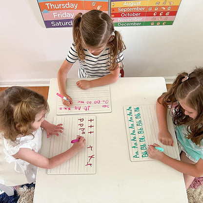 1 Small Dry Erase Board for Kids - Mini White Board for Students and Teachers - Durable and Portable Individual Whiteboard with Rounded Corners - Double Sided (9x12 Inches)