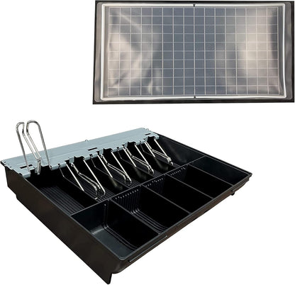 HK SYSTEMS SAM4S Cash Drawer Insert Money Tray Metal Wire Gripper 57 with 160key Wet Cover, 5 Bills and 5 Coins (Bundle)