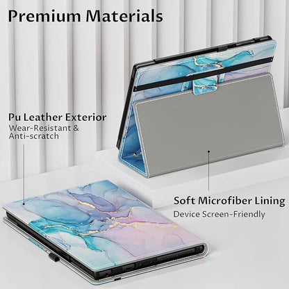 VORI Case for All-New Amazon Kindle Fire HD 10 Tablet (13th/11th Generation 2023/2021 Release) and Fire HD 10 Plus - Slim Folding Stand Folio Cover with Auto Wake/Sleep & Hand Strap, Dreamy Marble