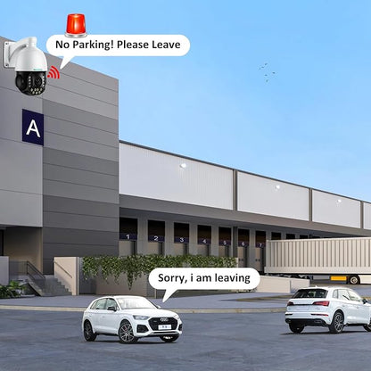 SV3C 36X Zoom PTZ POE Camera Outdoor, Auto Tracking 4K ONVIF IP Wired Camera, Person Vehicle Motion Detection, Floodlight Color Night Vision, Two Way Audio, Camhipro, Preset, BlueIris, 24/7 Recording