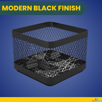 1InTheOffice Mesh Paperclip Holder For desk, Paperclip Holder Desk Accessories Holder(2 Pack)