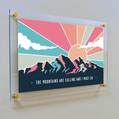 Azar Displays 105524-GLD Acrylic Floating Double Panel Wall Frame,18" x 24" Graphic Size, Overall Frame Size: 18" x 24", Gold