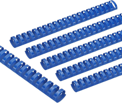 PATIKIL 32mm (1-1/4") Plastic Binding Combs, 50 Pcs 21 Rings Comb Binding Spines 265 Sheet Capacity Letter Size for Binding Paper Sheets Notebook Calendar Picture Album, Blue