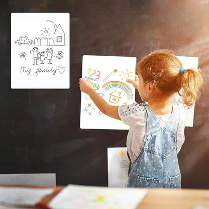 SVNOOC Multi-Use White Board Dry Erase Board Stickers for Wall Refrigerator Door Home Office Classroom, Reusable Lapboards, 8.5x11 inches, 3 Pack