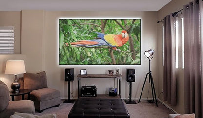 Elite Screens 110 inch CLR/ALR Projector Screen 16:9 4K, Standard Throw Projection, Edge Free Ambient Light Rejecting Fixed Frame Grey for Indoor Movie Screen Home Theater - Aeon CineGrey 3D AR110DHD3