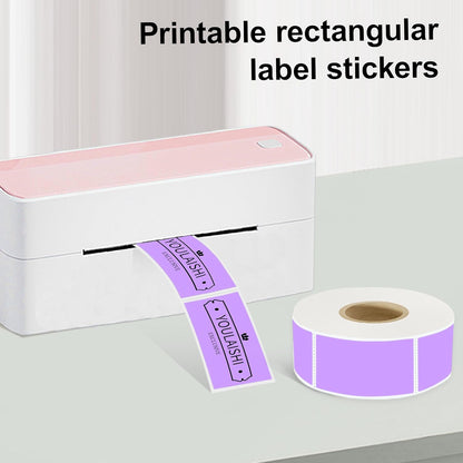 1X2 inch Label Stickers Roll for Thermal Printer 500PCS Colored Removable Freezer Labels Waterproof Blank Sticker Labels to Write on for Food Containers and Jars, Light Purple