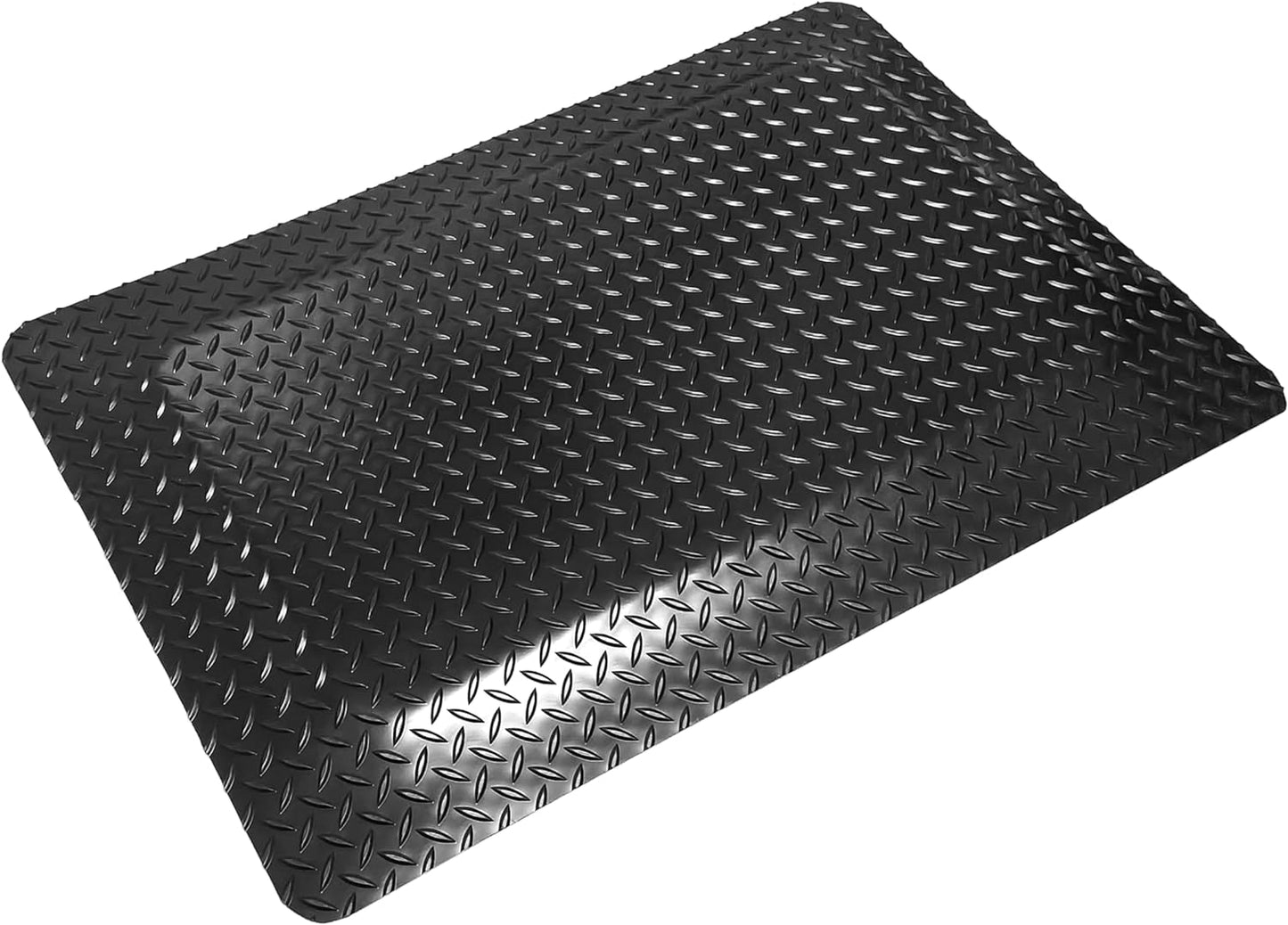 Rhino Mats, American Classic Diamond Anti-Fatigue Mats, Industrial Ergonomic Comfort Standing Mat for Work, Home, Garage, Office, Kitchen or Anywhere (Black 9/16" Thick, 4 FT. x 9 FT.)