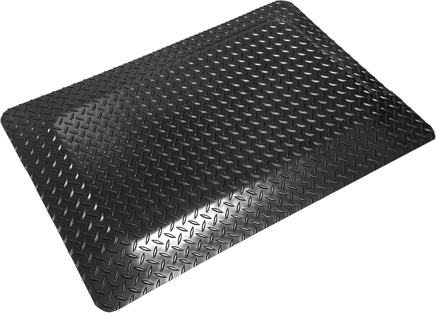 Rhino Mats, American Classic Diamond Anti-Fatigue Mats, Industrial Ergonomic Comfort Standing Mat for Work, Home, Garage, Office, Kitchen or Anywhere (Black 1" Thick, 3 FT. x 13 FT.)