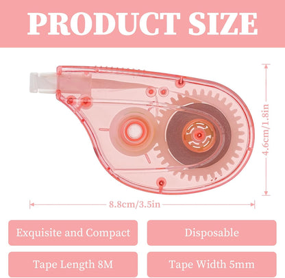 White Correction Tape Whiteout Correction Tape - Easy to Use, Instant Correct Wrong Writing at Anytime, Writing Supplies for Office and School - 6 Packs