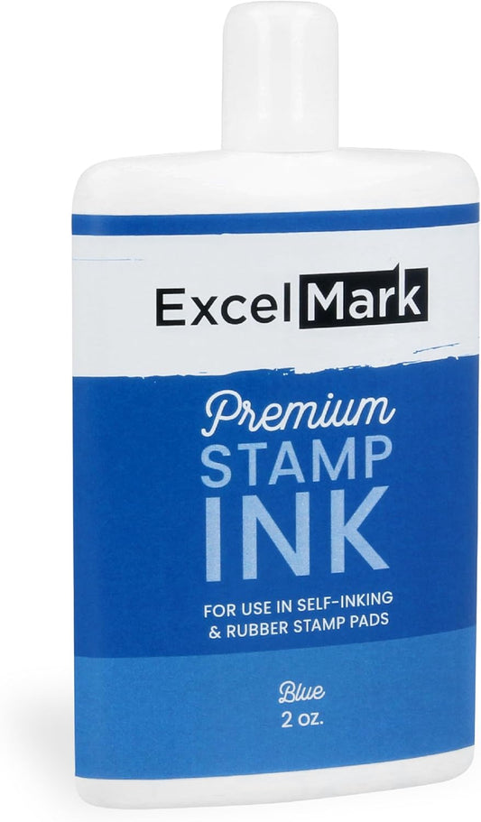 Self Inking Stamp Refill Ink - 2 oz. - Blue Ink