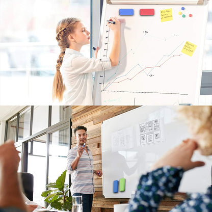 OWLKELA Magnetic Dry Erase Erasers, Assorted, White Board Erasers, 4 Pack, Dry Erase Board Erasers, Magnetic Whiteboard Eraser