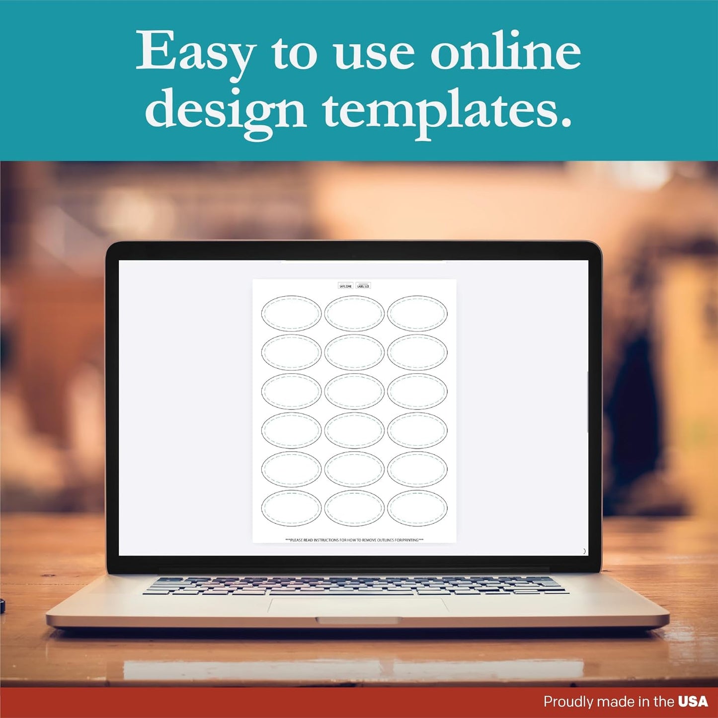 Premium Label Supply White Sticker Oval Labels – 2.5" x 1.5" Oval – Laser/Inkjet Compatible – (18 per Sheet), 25 Sheets – 450 Total Adhesive Labels