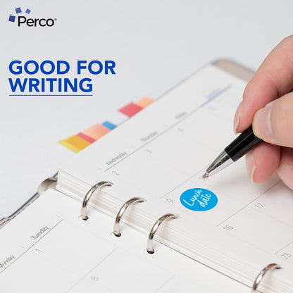 Perco Light Blue 1-Inch Perforated Circle Dot Sticker Labels — 10 Rolls, 10,000 Round Stickers — with Permanent Adhesive for Inventory Management, Color Coding, Garage Sales, Crafts—Made in USA