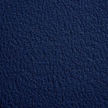 24KF Large Square Couch Ottoman for Living Room, Upholstered Teddy Fabric Padded Cushion Ottoman Table,Large Foot Rest,5088-Teddy Navy