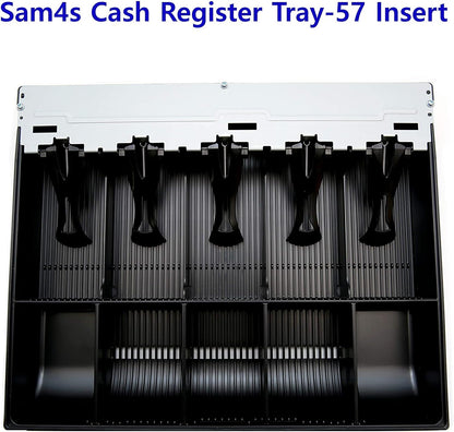 HK SYSTEMS SAM4S Cash Drawer Insert Money Tray 57 with 160key Wet Cover, 5 Bills and 5 Coins (Bundle)