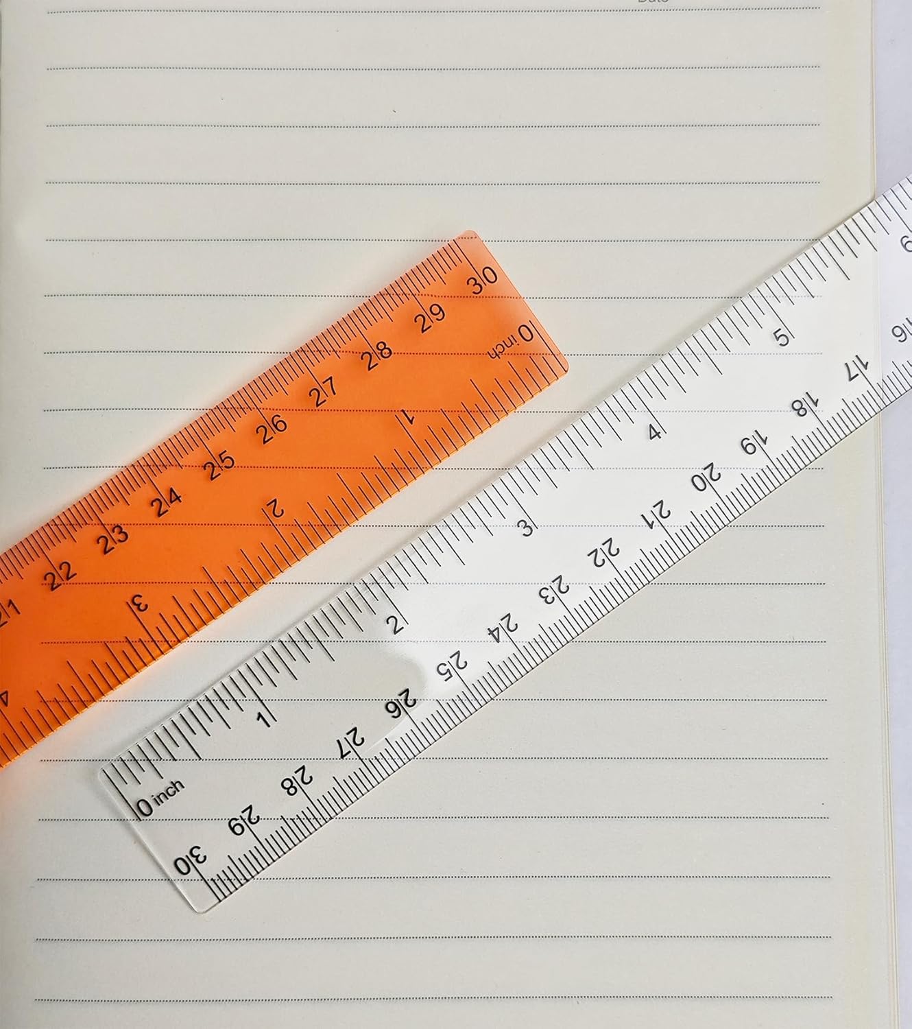 Transparent Plastic Rulers for Students, 12 Inch with Centimeters and Millimeters Scale, Assorted Colors, 8 Pack