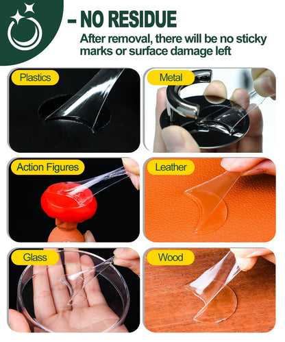 Extra Large 1.18" Museum Sticky Putty Heavy Duty Removable No Residue, Upgraded Easy-Peel Film, Wall Putty for Hanging Things, Crafts, Balloons, Posters & DIY, 84 Pcs