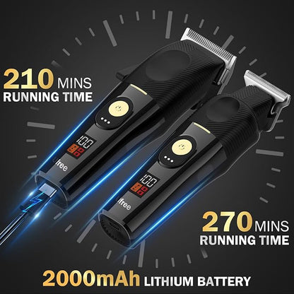 Ufree Hair Clippers for Men Professional, Cordless Barber Clippers and Trimmers Set, Hair Cutting Kit with Storage Stand, Electric Shaver, Gifts for Men