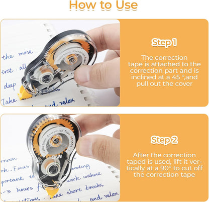 M&G 39.3 Feet Correction Tape, 12 Pack Correction Tape, Easy to Use Applicator for Instant Corrections, Study Supplies and Office Products, Total 472FT/144M