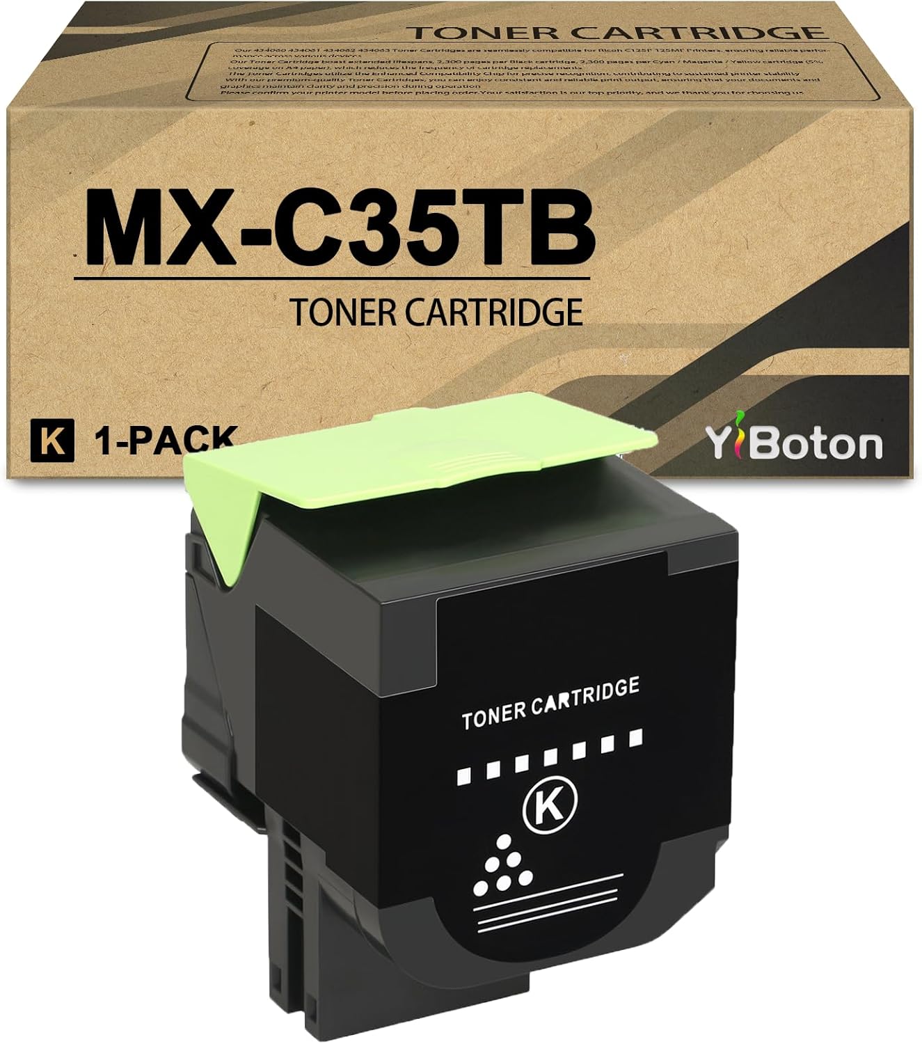 MX-C35T MXC35TB Black Toner Cartridge Replacement for Sharp MX-C35TB Compatible for Sharp MX-C357F MX-C407P Printer