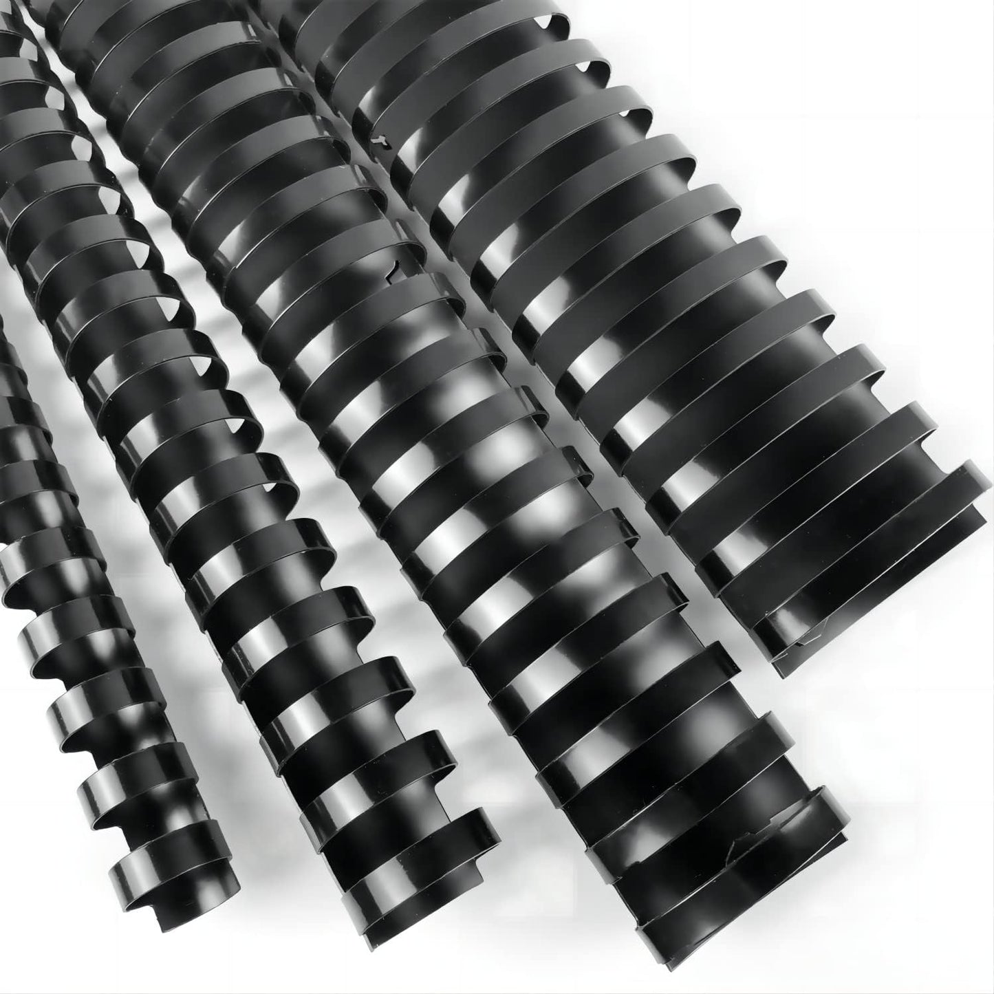 HOUYEE 40 Pack Multi-Size Ring Binding Combs: 5/8 Inch, 1 Inch, 1-1/2 Inch, Letter Size Black Plastic Spines