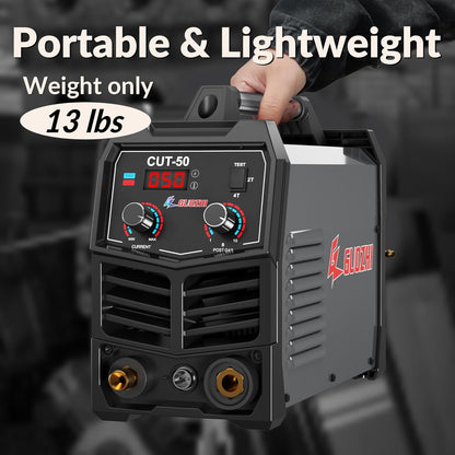GZ GUOZHI Plasma Cutter, 50 Amp Air Inverter Plasma Cutter, 110V/220V Dual Voltage Digital Display IGBT Inverter Plasma Cutting Machine with 2T/4T/TEST Function