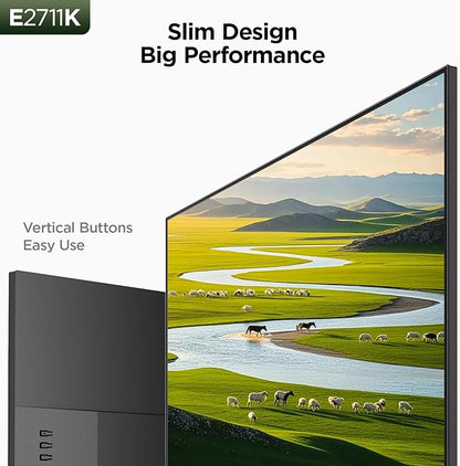 KOORUI 27 Inch Gaming Office Monitor 144Hz IPS Display, FHD 1080P with FreeSync, Eye Care TÜV Rheinland Certified with Slim Bezels, HDMI VGA Ports, Ergonomic Tilt, VESA Mount, Black