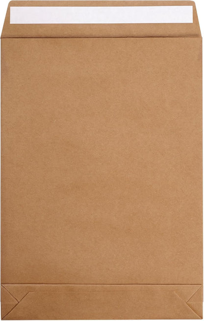 9.4" x 13.2" Expandable Envelopes Large Kraft Envelopes Anti Tear Catalog Envelopes Peel and Seal for Home Office Business Storage and Organizing, Photos, Documents (25 PCS)