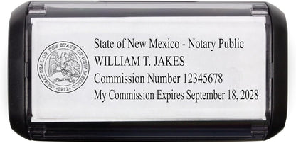 New Mexico Rectangular Notary Stamp | Official State Notary Stamp | Official Seals | Meets State Specifications (New Mexico, Rectangular Stamp)