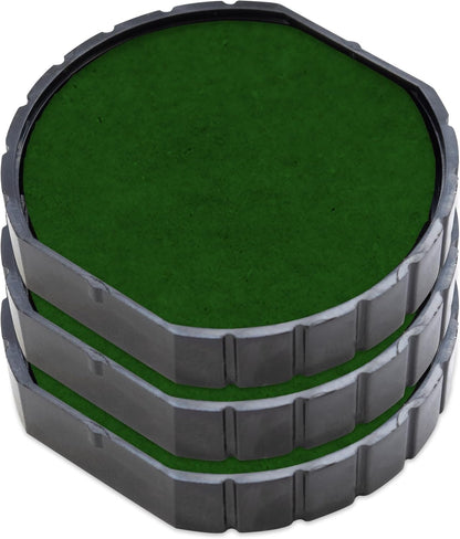 COLOP E/R30 Non-Toxic, Water Based Premium Replacement Pad for Printer R30 Stamp - Pack of 3 - Green
