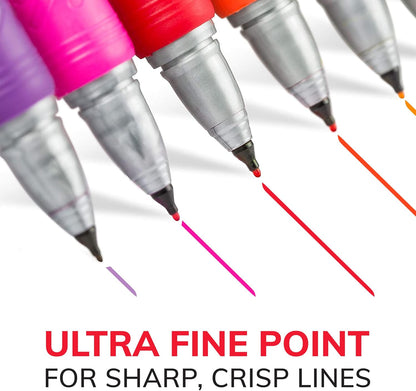 BIC Intensity Blue Permanent Markers, Ultra Fine Point, 12-Count Pack of Blue Markers With Non-Slip Grip for Comfort and Control