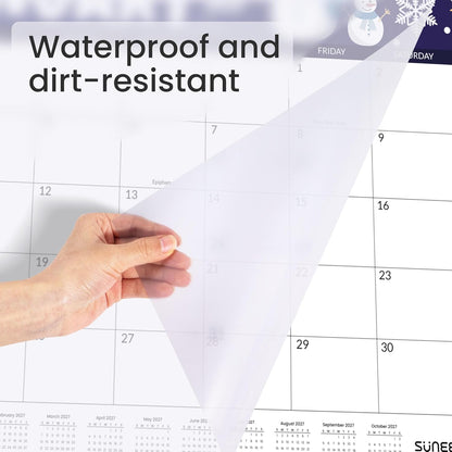 SUNEE Desk Calendar 2025-2026 Large 22x17 from October 2025 to March 2027, Extra Large Desktop Monthly Calendar Pad 18 Months For Teacher or Family, Desk Top, Seasonal