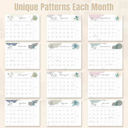 Gannyfer Desk Calendar 2025-2026 with Desktop Mat - 18 Month Large Table Calendar, 22" x 17" Desktop Pad Calendar for Planning and Organizing In Your Family, School or Office(6 Stickers Included) (White)