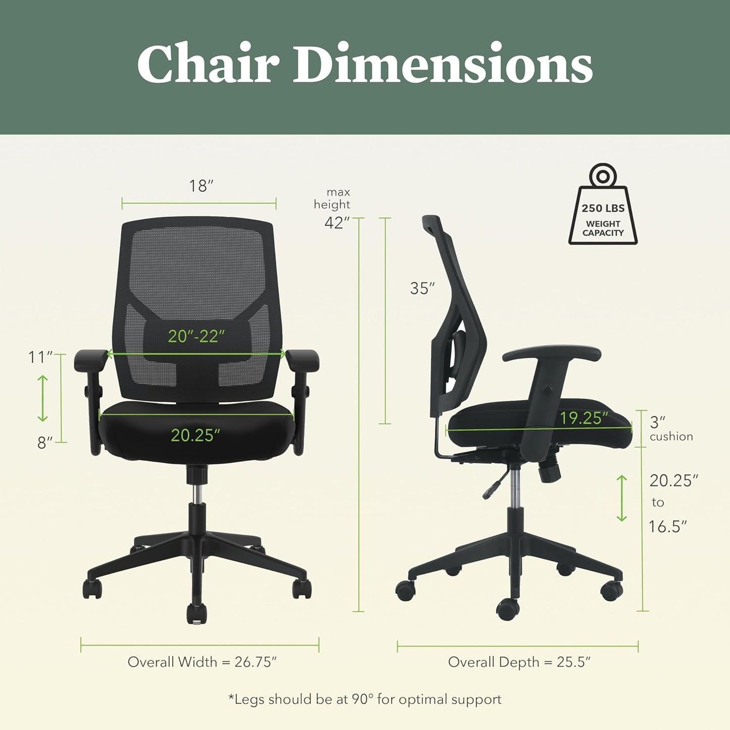 HON Crio High Back Task Chair, Ergonomic Office Chair with Adjustable Arms and Back Support, Lumbar Support, 360 Swivel, Adjustable Center-Tilt Recline, for Computers, Desks, Home Office, Black