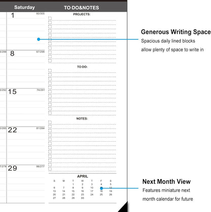 TOWWI 2025-2026 Desk Calendar, 17"x12" Desktop Monthly Calenda for Home, Office, Family with To-do List, Ruled Blocks, Corner Protectors