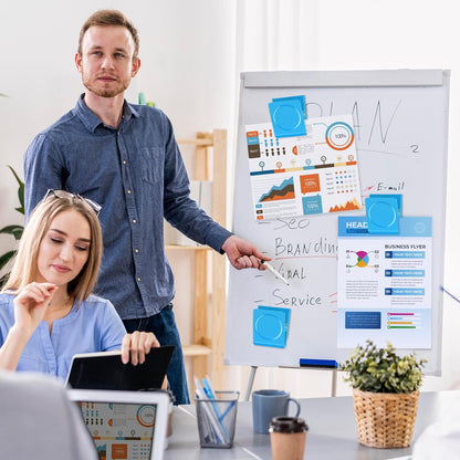 FINDMAG 4 Pack Extra Large Magnetic Clips, 2.2inch Magnetic Clips Heavy Duty, Strong Magnets for School, Kitchen, Locker Accessories, Fridge (Blue)