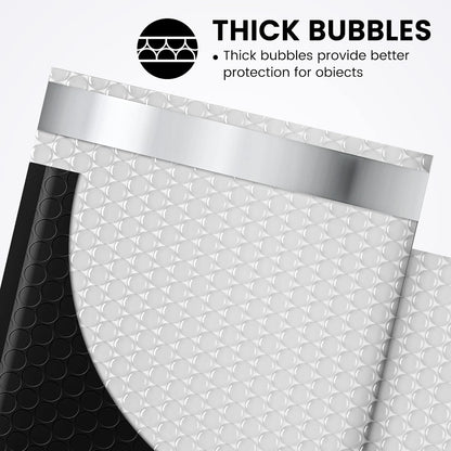 Fuxury Bubble Mailers 6x10“ 600 Pack Black Padded Envelopes Usable Size 6x9" Thick Mailing Envelopes Bubble Padded, Shipping Bags for Mailing,Packaging, Small Business, Boutique, Bulk #0