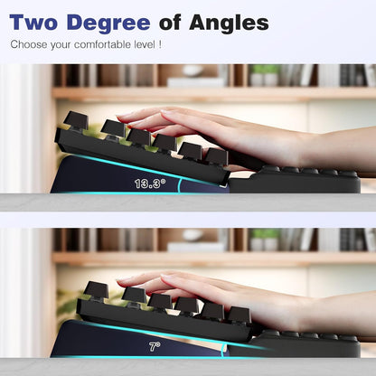 Ospelelf Ergonomic Keyboard Wrist Rest Stand Riser Holder Pad for Typing Black Blue