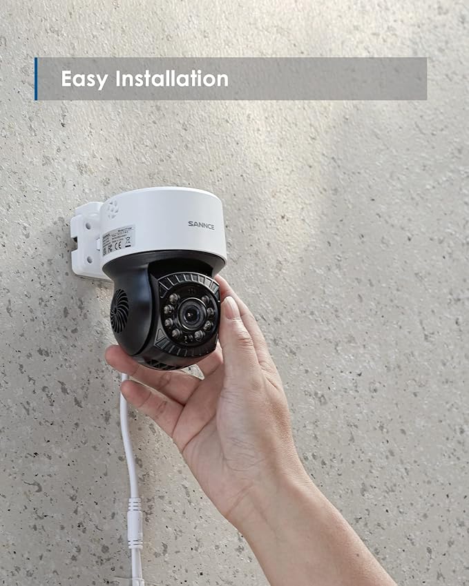 SANNCE 2 Pack 1080P PT Dome Camera, Pan/Tilt Outdoor Security Camera 2MP, 30M Night Vision for Analog CCTV Surveillance System, Remote Access