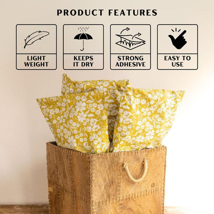 Poly Mailers 10x13 Inch 500 Pack Medium Shipping Bags Strong Thick Mailing Envelopes | Self Sealing Adhesive | Waterproof & Tear Resistant | Small Business Packaging - Floral Mustard Yellow