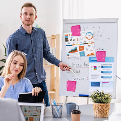 FINDMAG Pink Magnetic Clips, 2.2inch Heavy Duty, Strong Magnet Clips for Fridge, Whiteboard, Classroom, Office (Pack of 4)